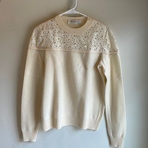 Philosophy Ivory Merino Wool Sweater, Size US 8